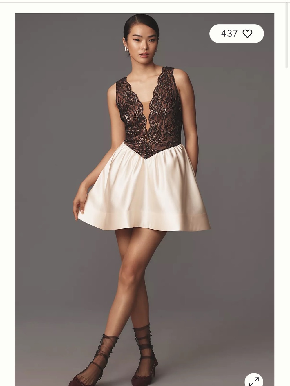 Maeve Twofer Basque-Waist Mini Dress from Anthropologie